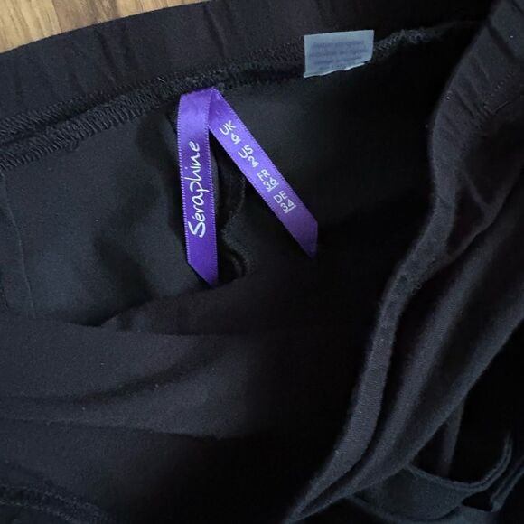 Séraphine Black Pleated Straight Leg Maternity Pants Size  2 - Picture 4 of 4